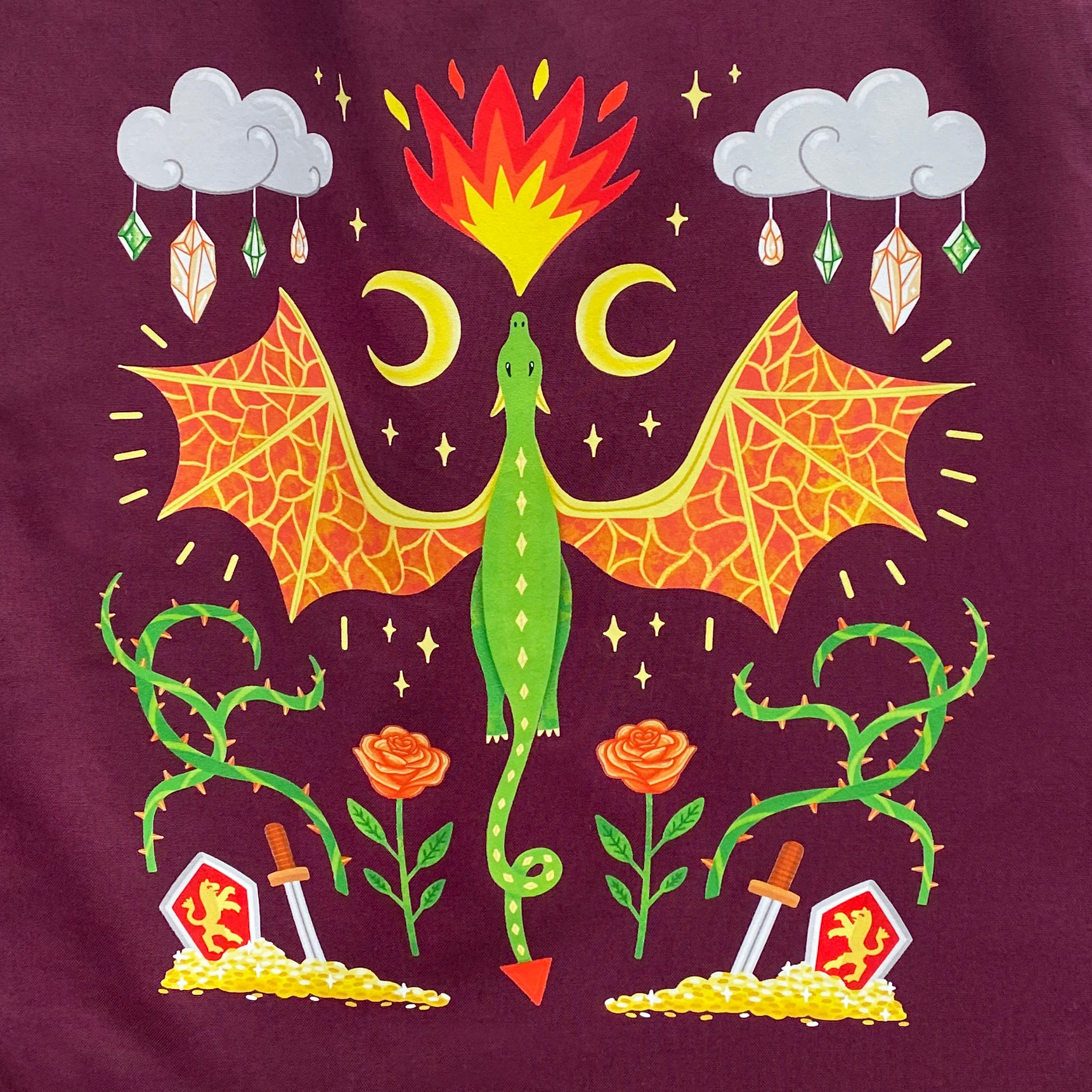 Dragon Pattern Tote Bag