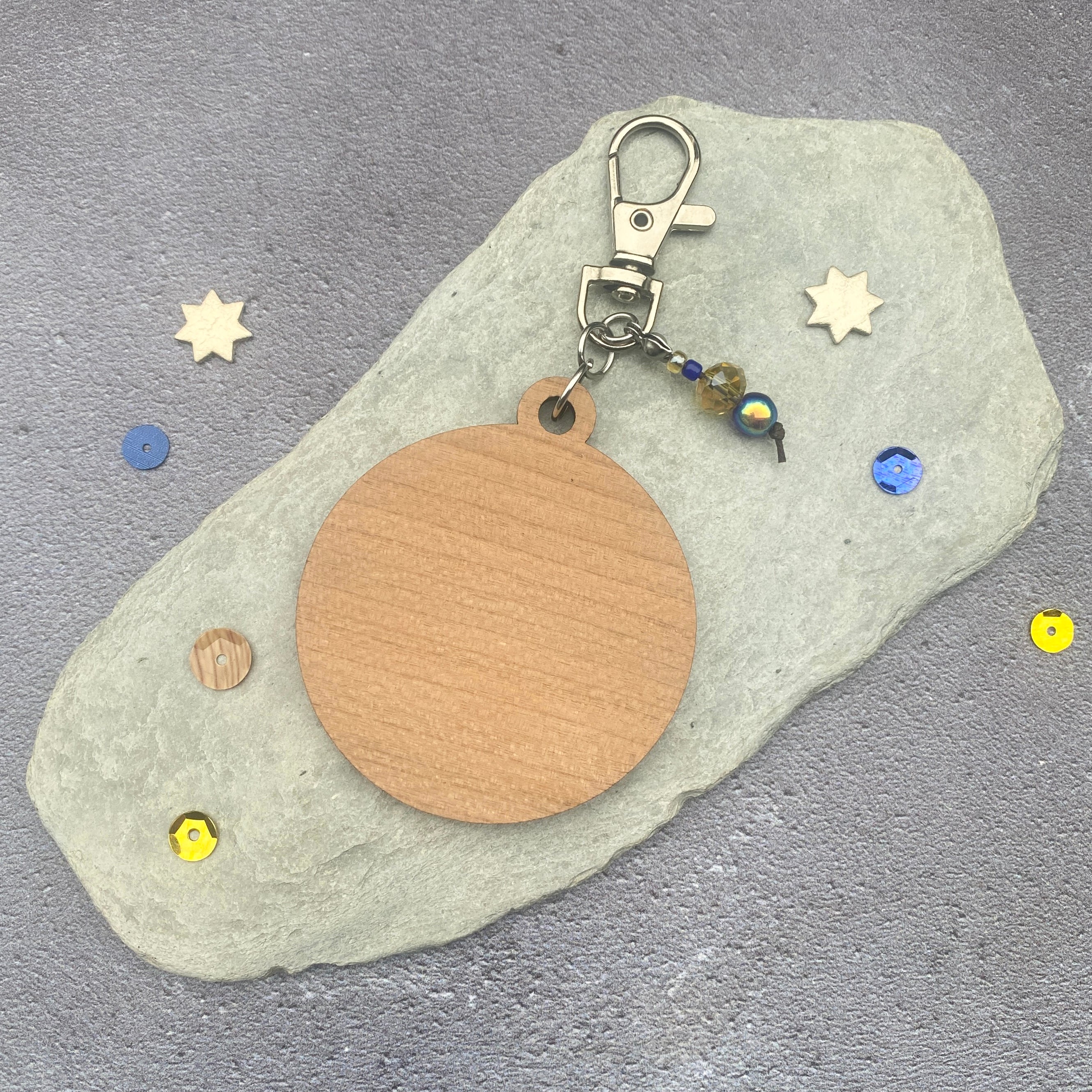 Happy Moon Keyring