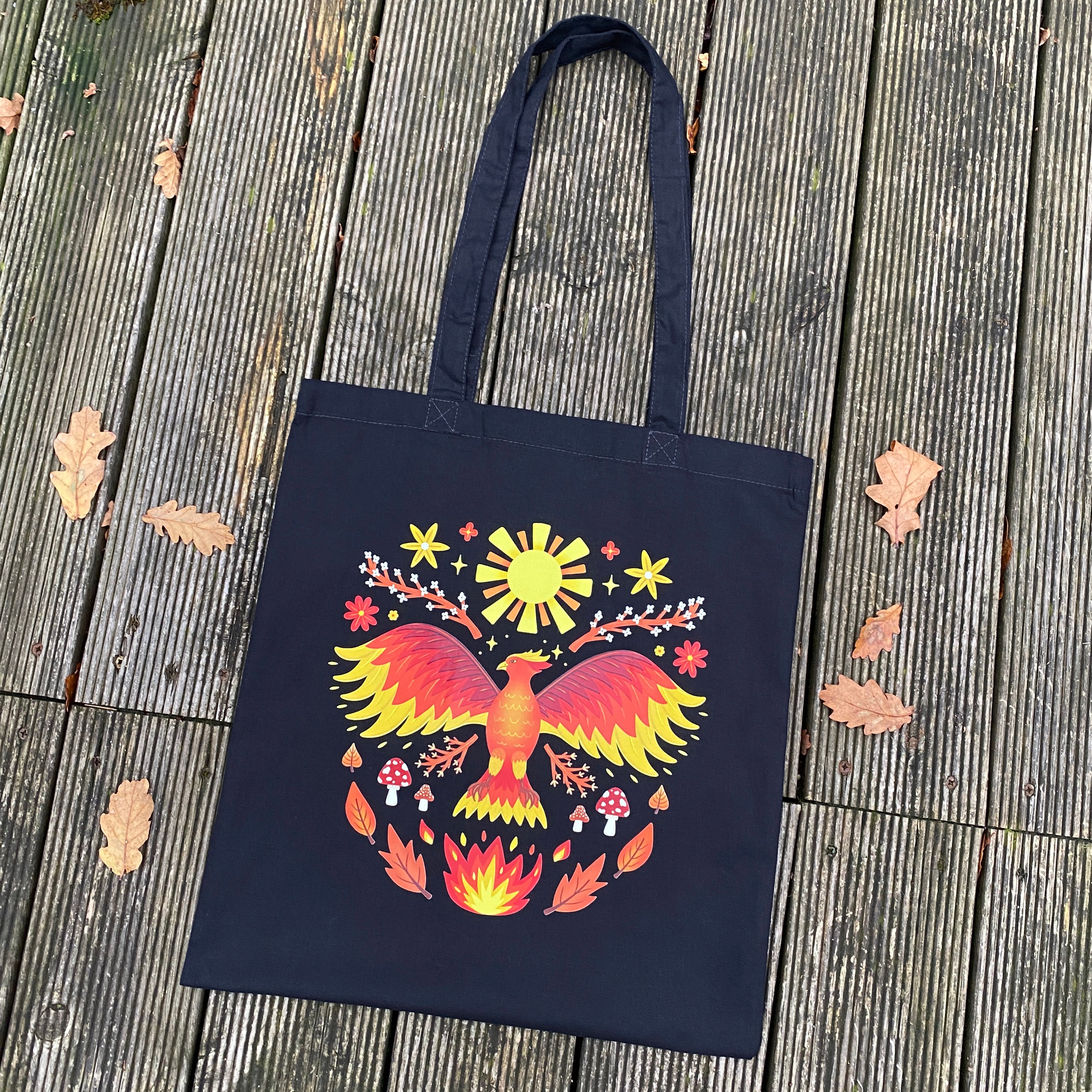 Phoenix Pattern Tote Bag
