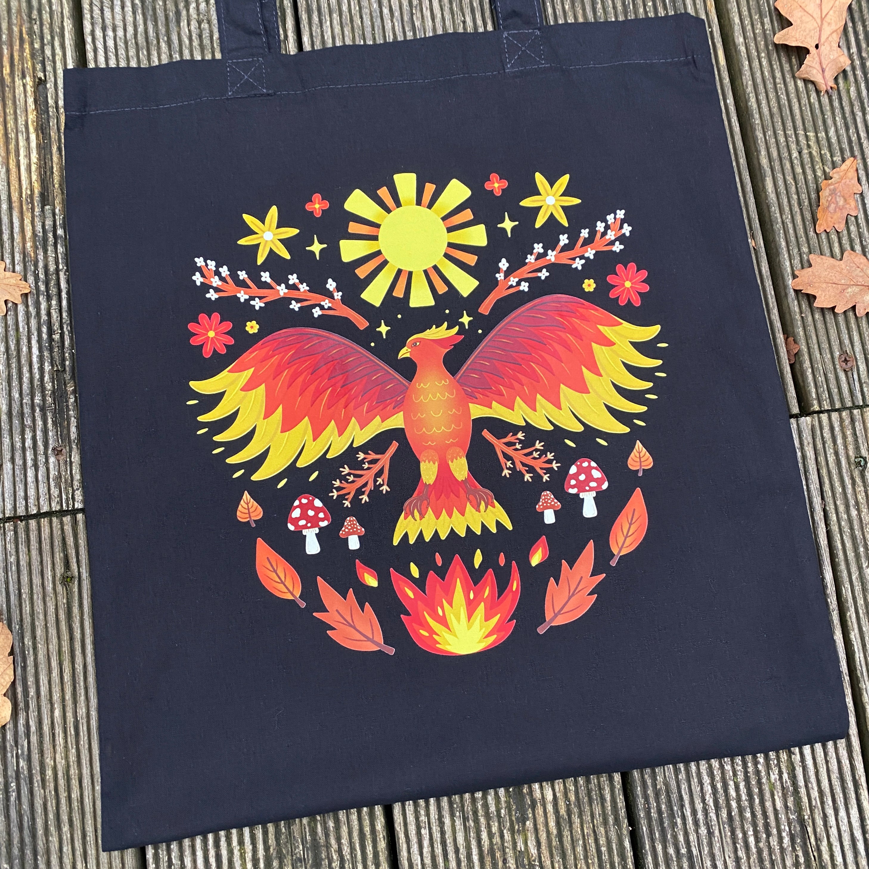 Phoenix Pattern Tote Bag