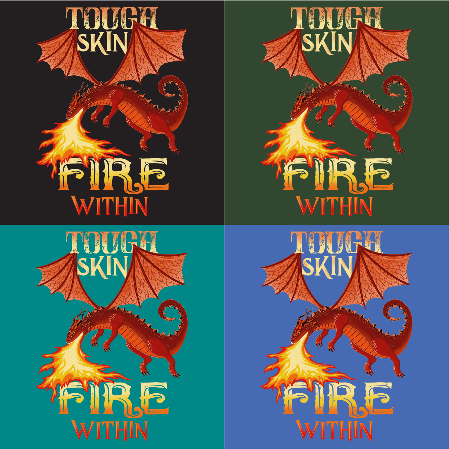 Tough Skin Fire Within Dragon Hoodie