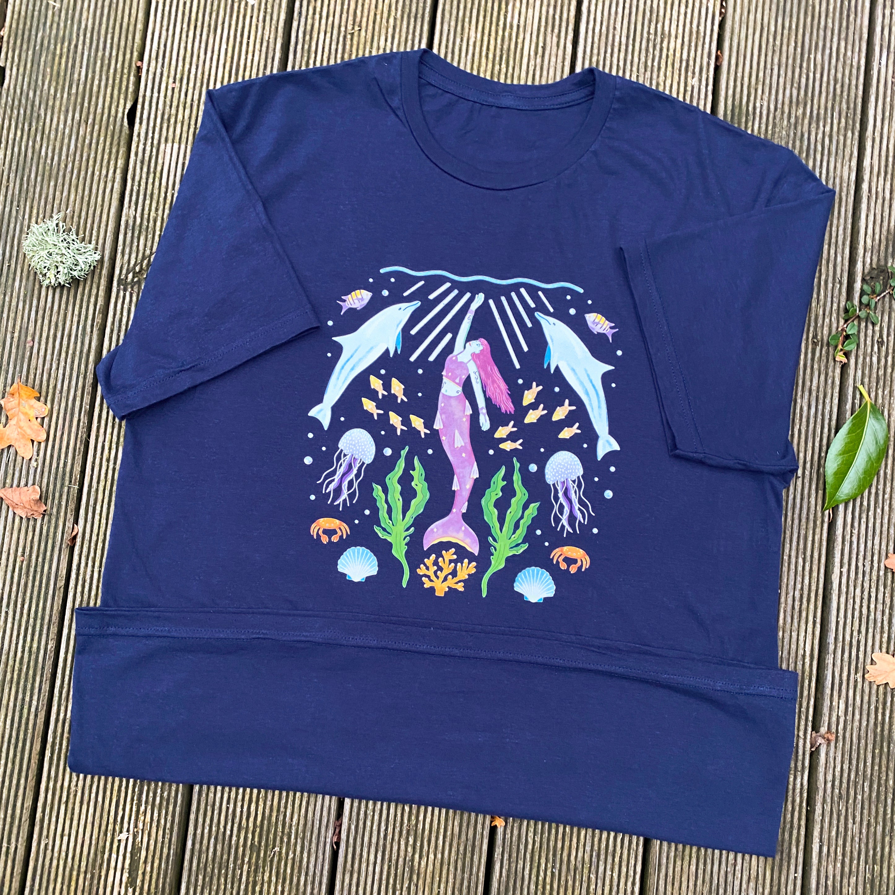Mermaid Pattern T Shirt